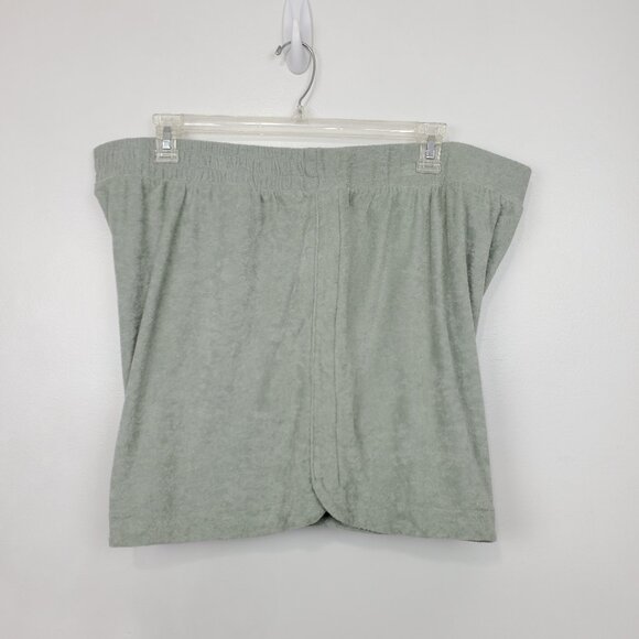 A New Day Green Terry Cloth Casual Lounge Shorts NWT NEW Size 2X - Picture 7 of 12